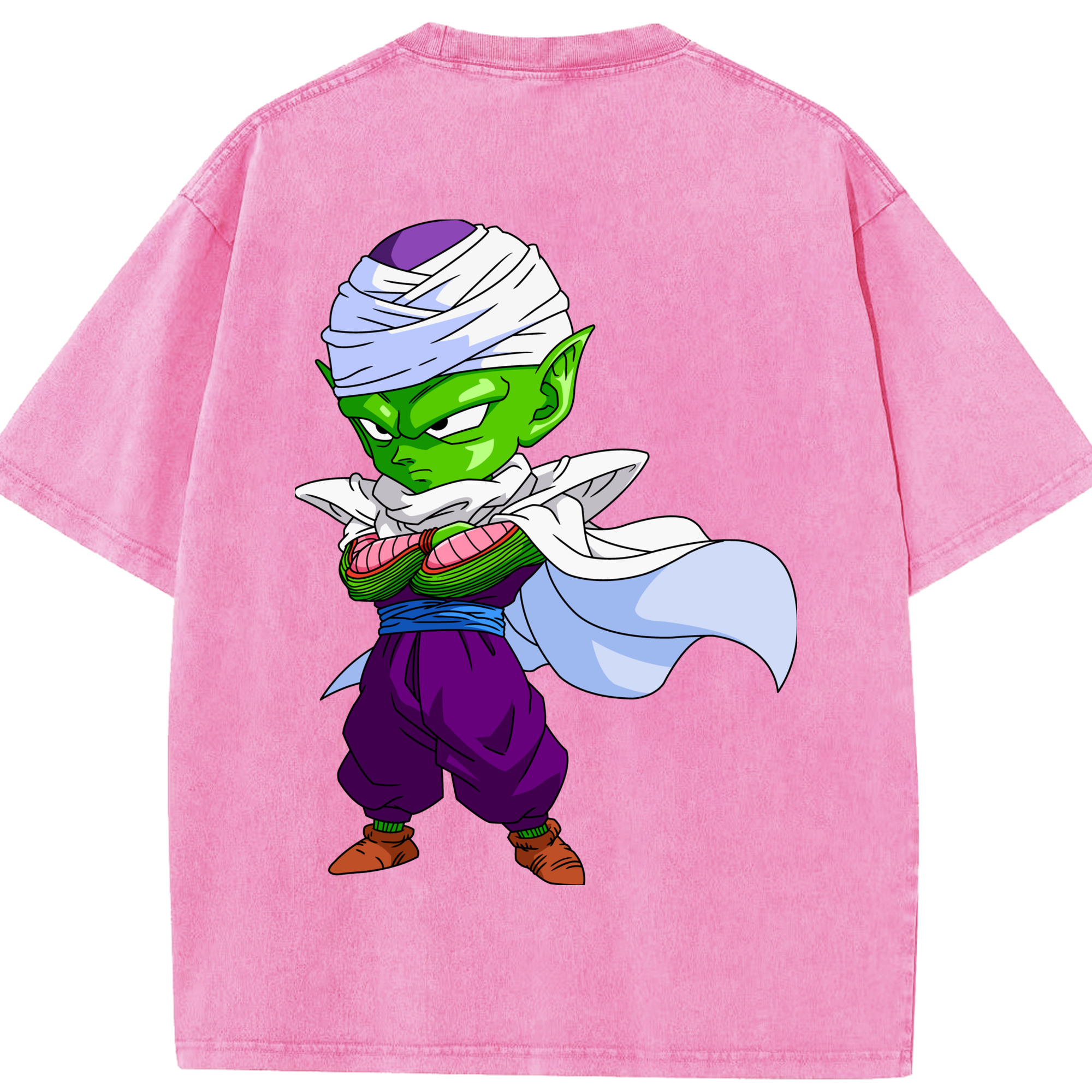 （画像用） ドラゴンボール ピッコロ DRAGON BALL Piccolo 綿100% ヴィンテージ風 半袖Tシャツ（背面プリント）
